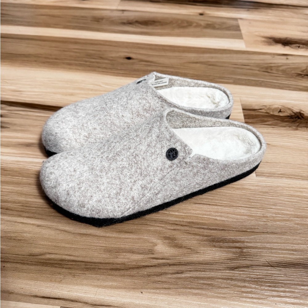 Birkenstock “Zermatt” clog slippers with Sherpa Lining
